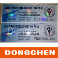 Gewohnheits-gute Qualität Hologramm 10ml kundenspezifischer Phiolen-Aufkleber für Steroid
